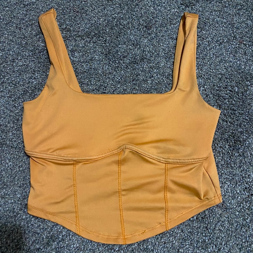 Orange tank crop top